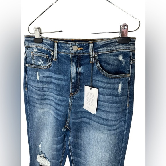 Ceros Women’s Distressed High Rise Flare Jeans - Picture 5 of 12